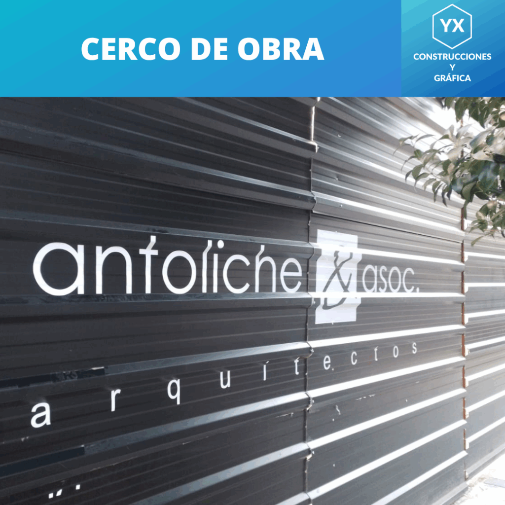 Cerco de obra con chapa trapezoidal en CABA